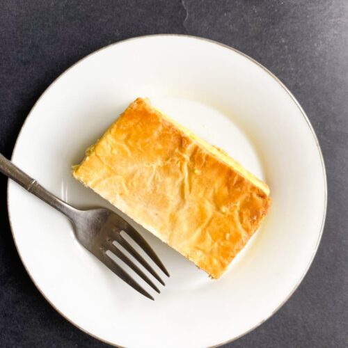 vanilla custard square