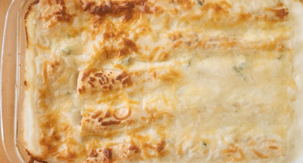 white creamy enchiladas