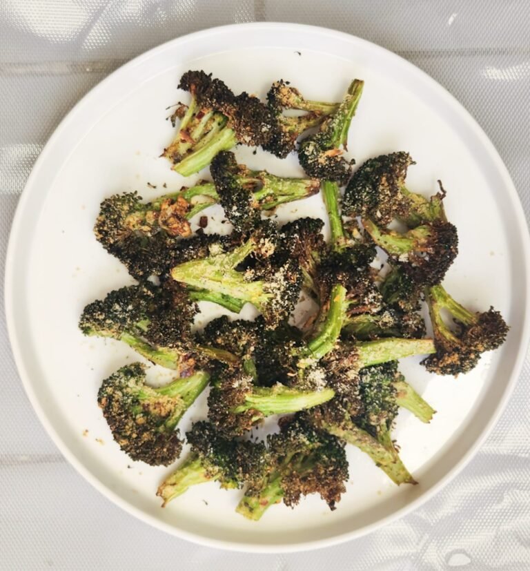 Garlic Parmesan Broccoli Bites In Air Fryer