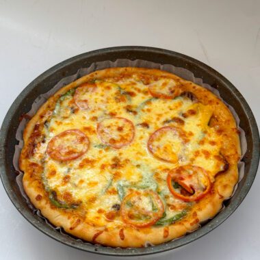 hot pizza fresh out of the oven