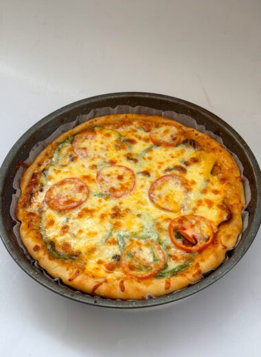 hot pizza fresh out of the oven