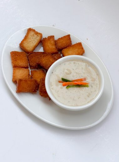 serve creamy potato soup