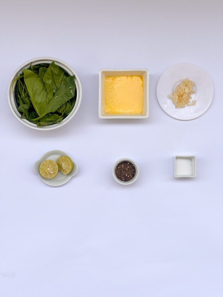 garlic butter sauteed spinach ingredients