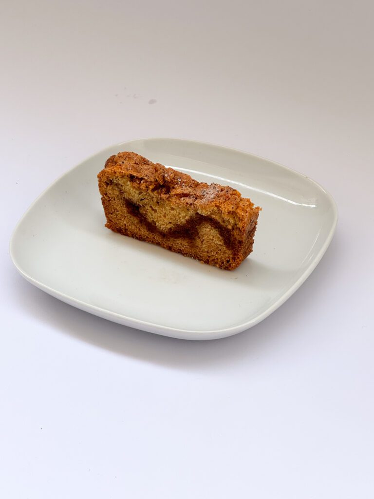 a slice of amish cinnamon bread