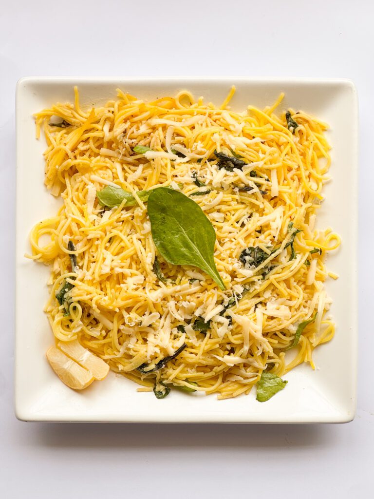 viral garlic butter spinach pasta recipe