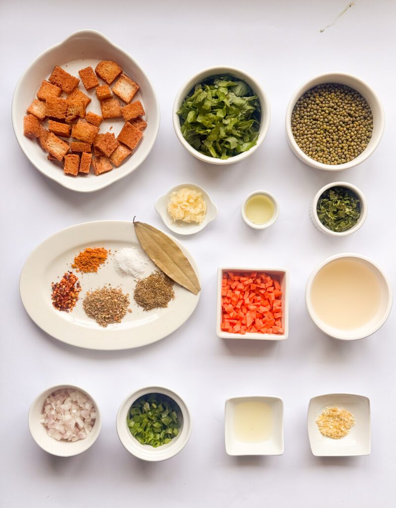 Green lentil soup recipe ingredients