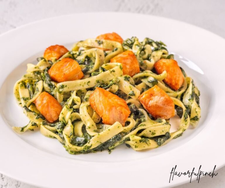 Roasted Garlic Butter Spinach Pasta