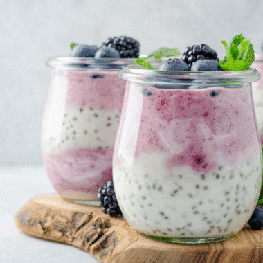 lemon blueberry smoothie with chia seeds