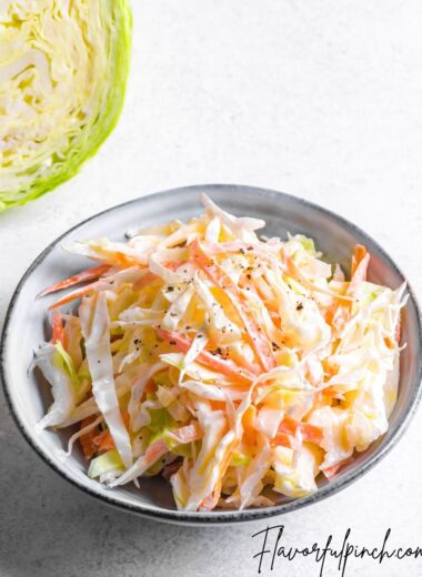 Healthy Carrot Apple Cabbage Coleslaw Recipe with Creamy Dressing