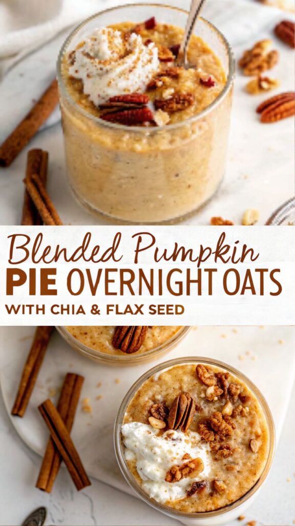 Blended Pumpkin Pie Overnight Oats