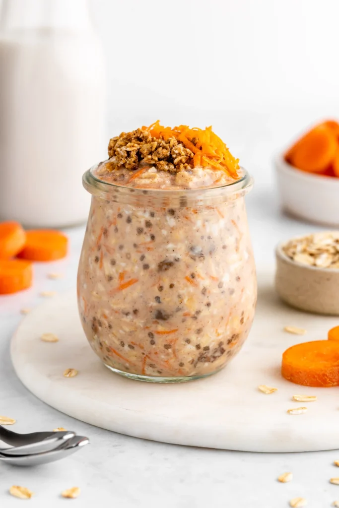Carrot Cheese Cake Overnight Oats