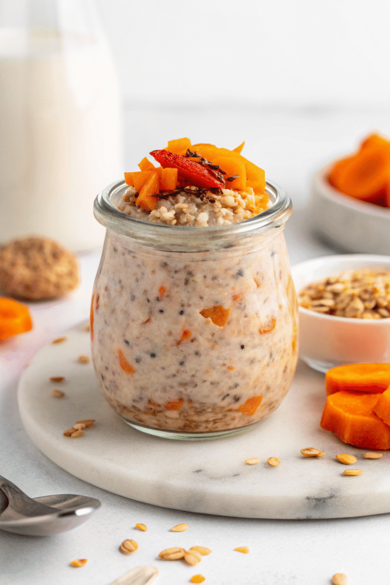 Carrot Cheese Cake Overnight Oats