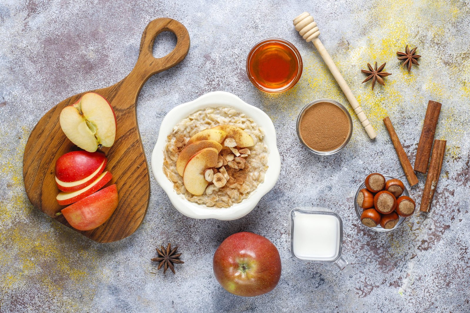 Brown suger Apple Cinnamon Streusel Overnight Oats (chia seed)