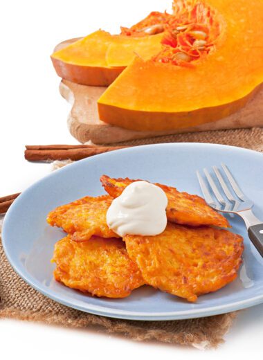 Pumpkin cottage cheese Pancakes with cinnamon