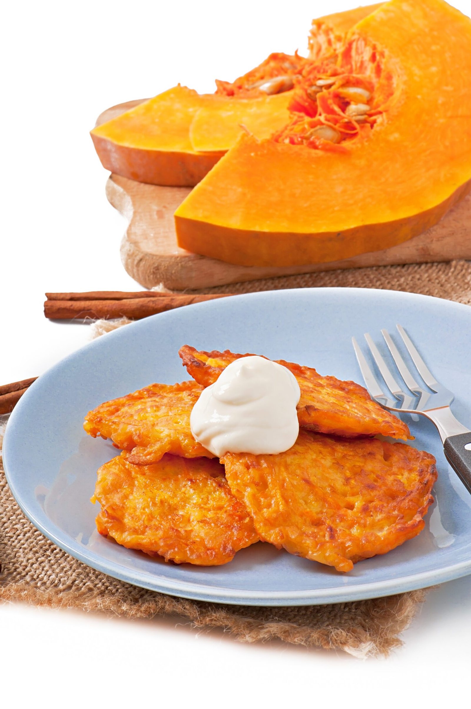 Pumpkin cottage cheese Pancakes with cinnamon