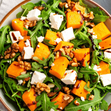 butternut squash salad with feta and walnuts recipe