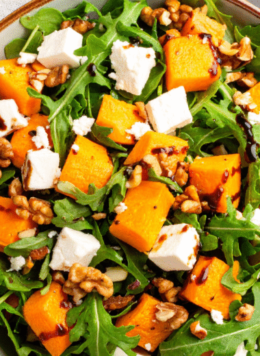 butternut squash salad with feta and walnuts recipe