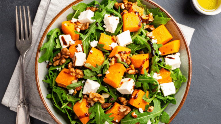 butternut squash salad with feta and walnuts recipe