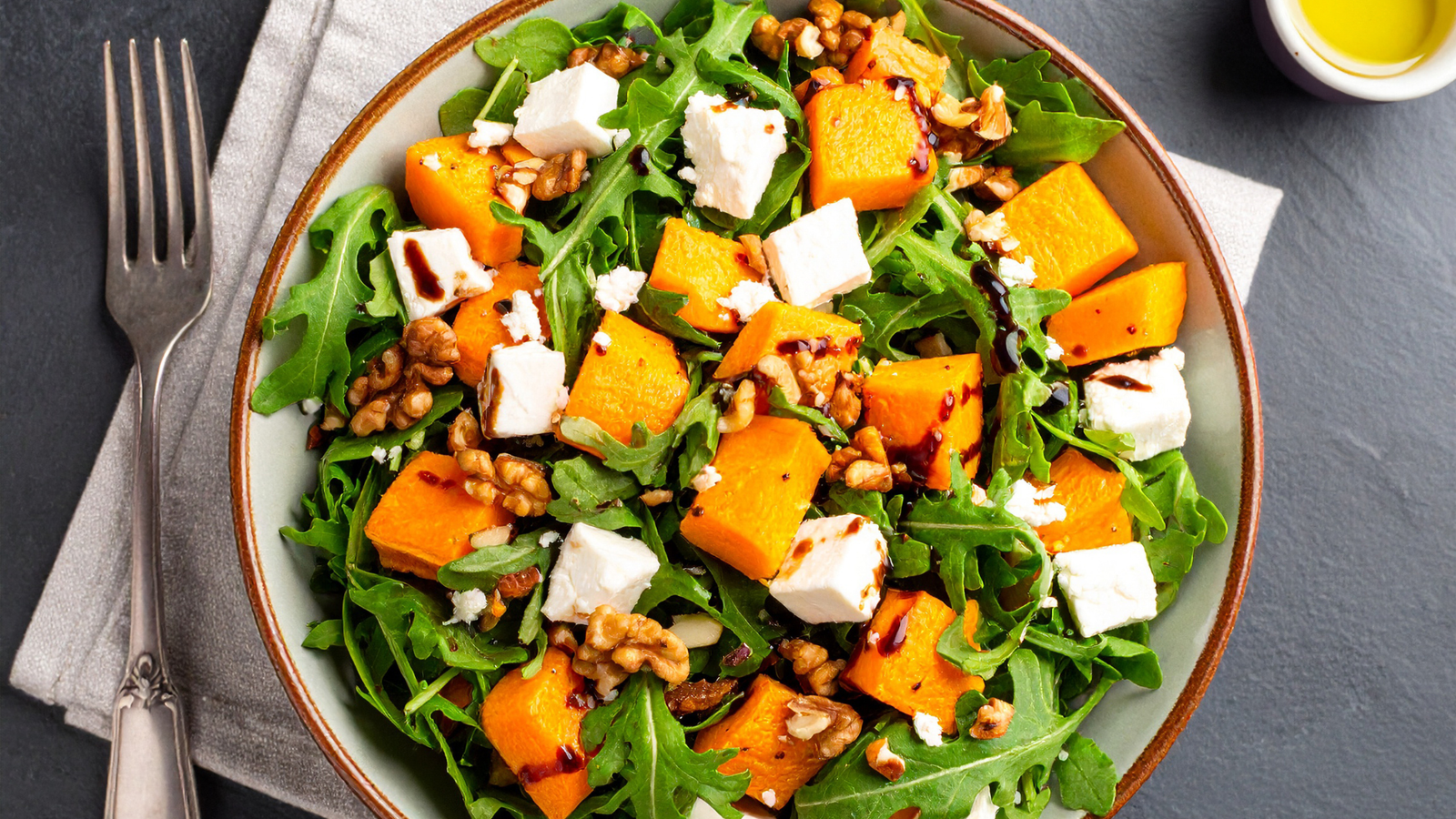 butternut squash salad with feta and walnuts recipe