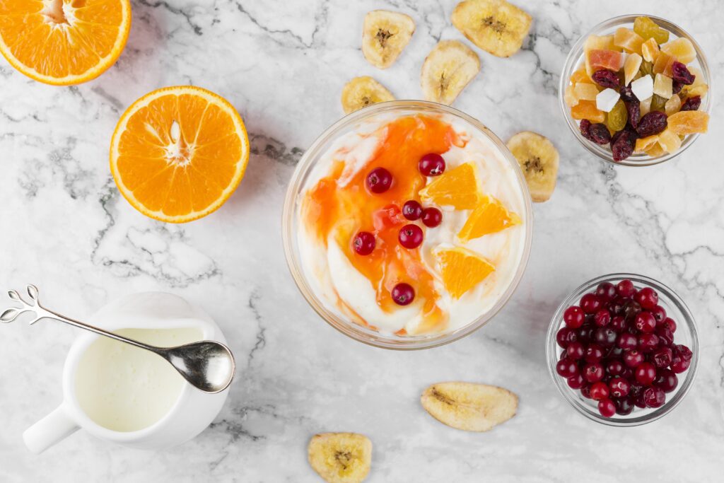 Cranberry Orange Greek Yogurt Bowl