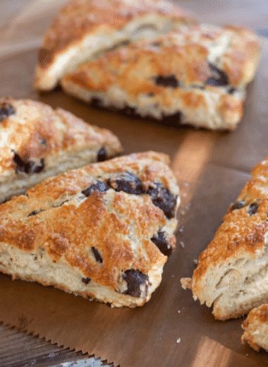 sourdough chocolate chip scones