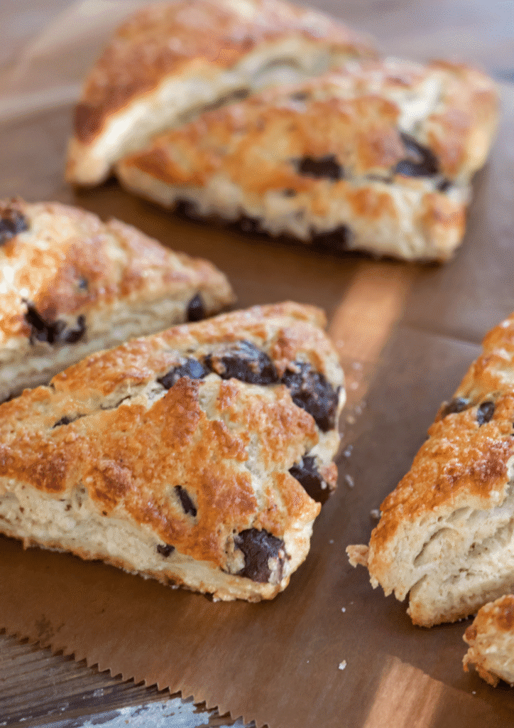 sourdough chocolate chip scones