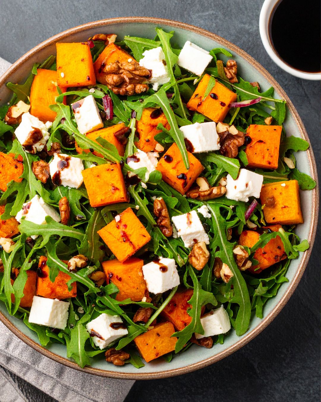 Butternut Squash Salad with Feta and Walnuts