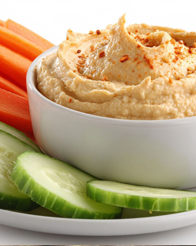 Cucumber Slices with Hummus