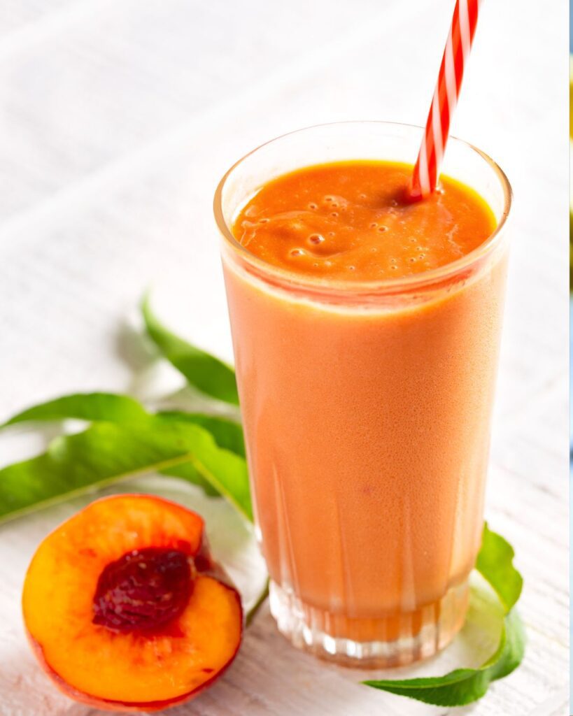 Peach Cottage Cheese Smoothie