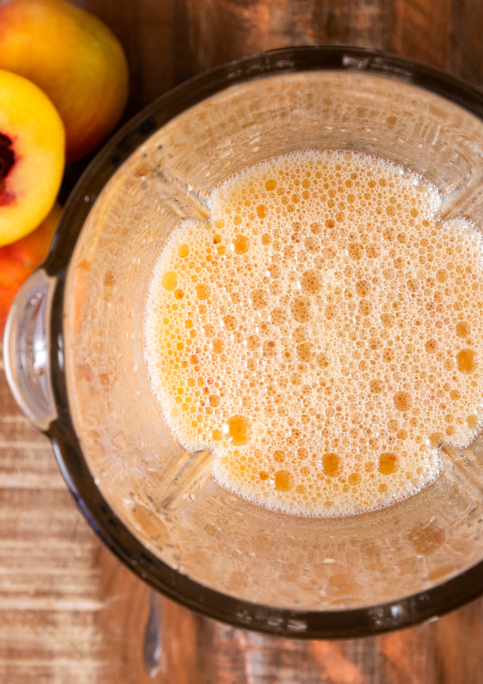 peaches in blender