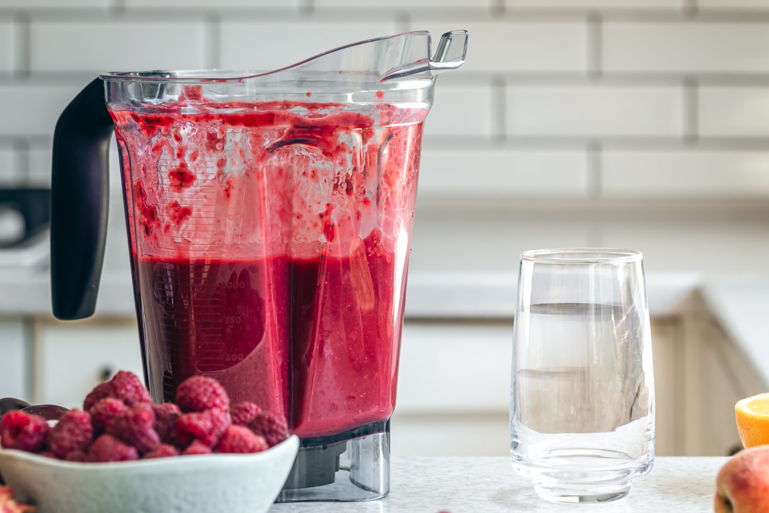 blending berried and yogurt