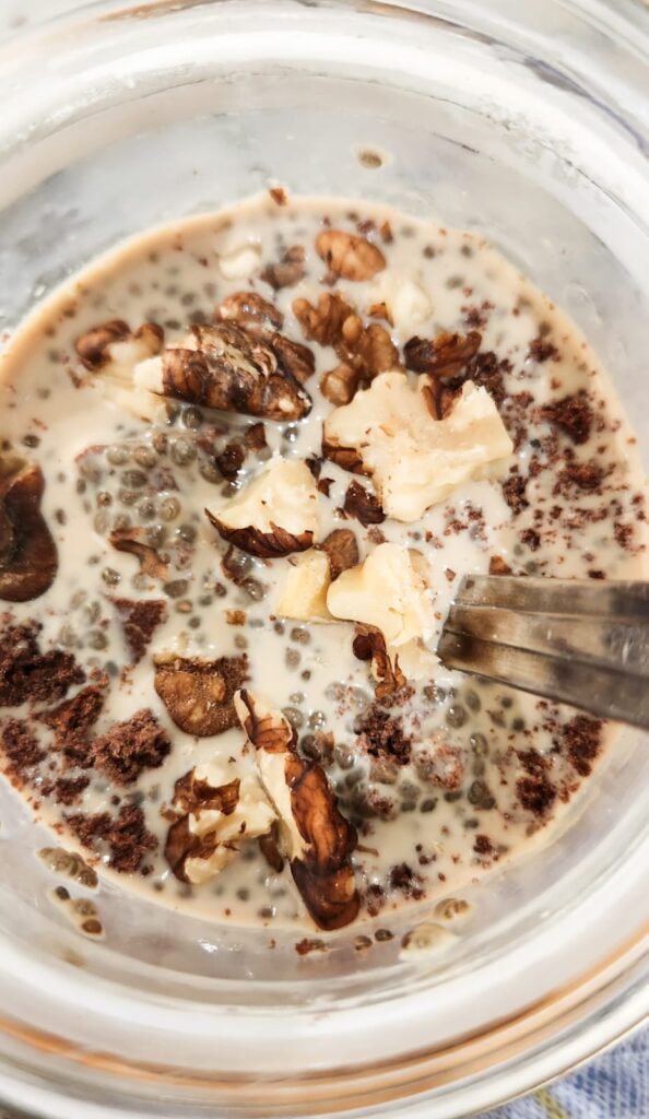 overnight coffee chocolate chia pudding