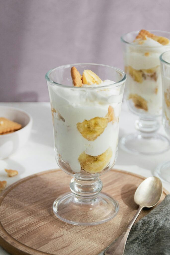 high protein banana cream pudding