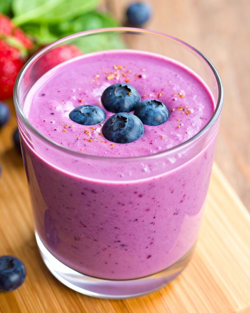 Cottage Cheese Blueberry Smoothie