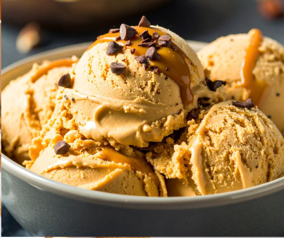 Easy Salted Caramel Frozen Greek Yogurt