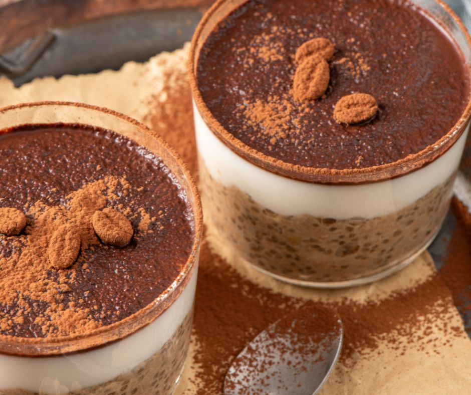 Tiramisu Chia Pudding With Greek Yougurt