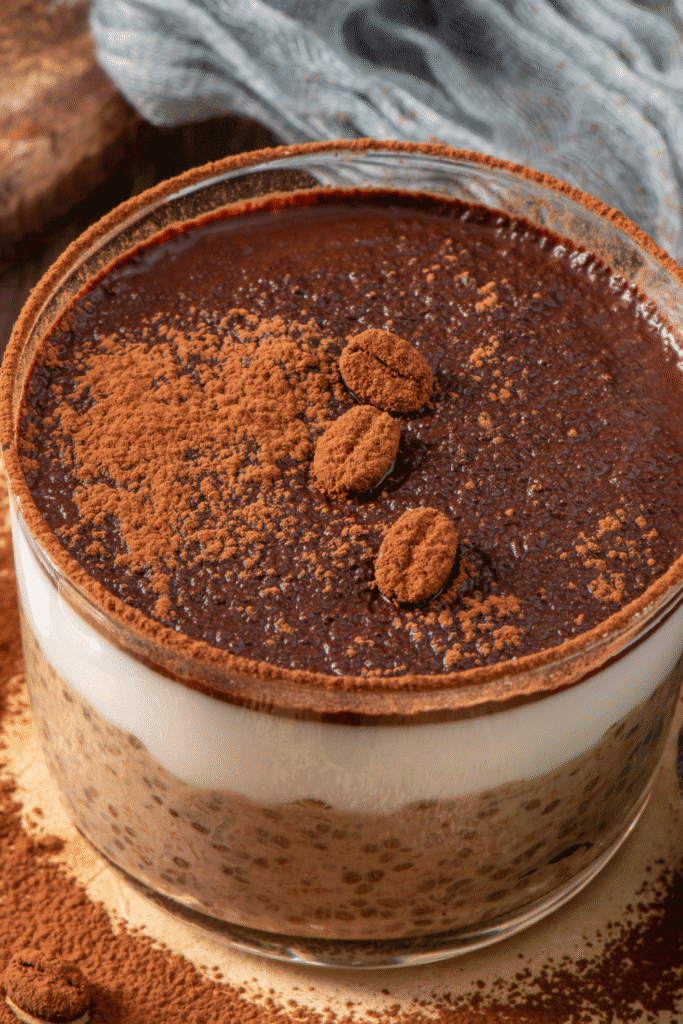 Tiramisu Chia Pudding With Greek Yougurt