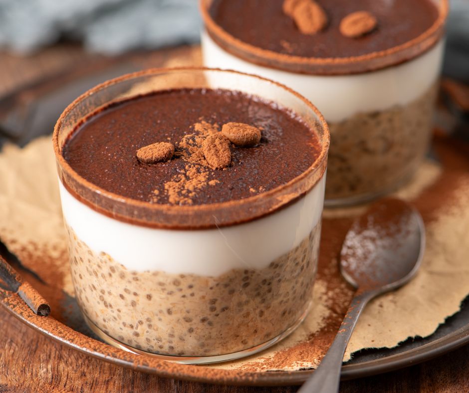 Tiramisu Chia Pudding With Greek Yougurt