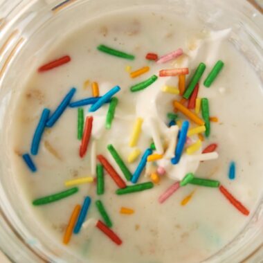 cake batter overnight oats
