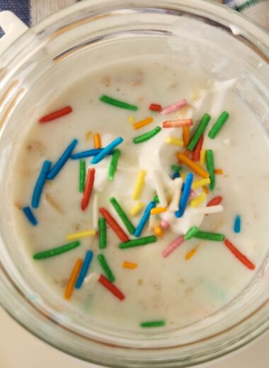 cake batter overnight oats
