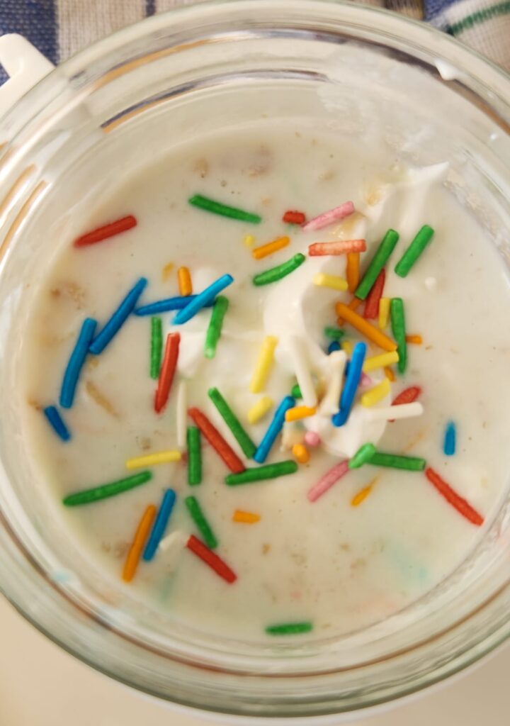 cake batter overnight oats