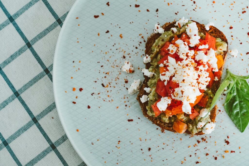 Avocado Toast with Feta and Cherry Tomatoes recipe