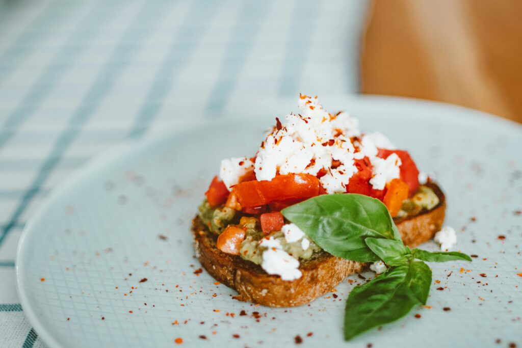 Avocado Toast with Feta and Cherry Tomatoes