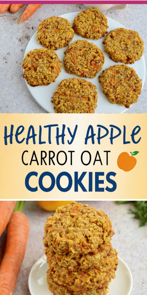 Healthy Apple Carrot oat cookies