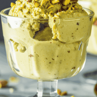High Protein 3 Ingredients Pistachio Ice Cream