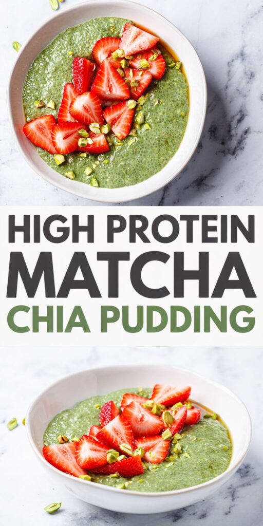 High Protein Matcha Chia Pudding