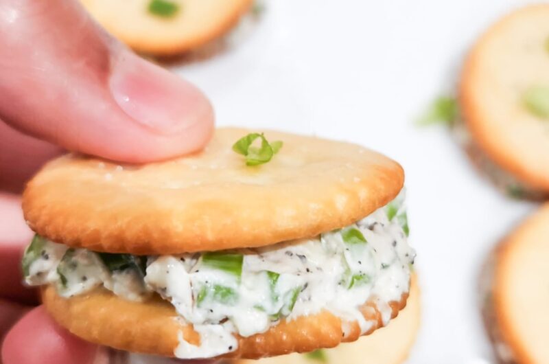 Creamy Herb Ritz Cracker Sandwiches