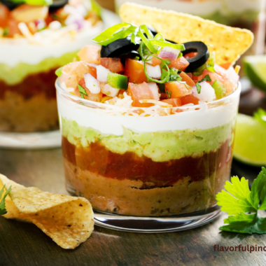 seven layer taco dip cups