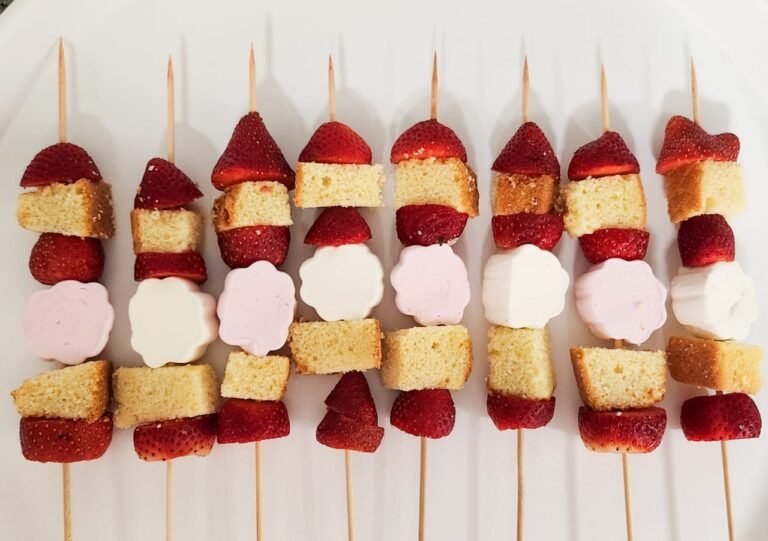Strawberry Shortcake Kabobs with Marshmallows