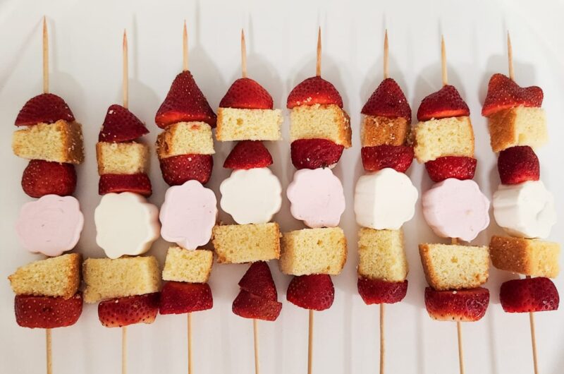 Strawberry Shortcake Kabobs with Marshmallows